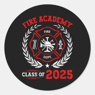Fire Academy Cl Of 2025 Graduation Future Firefigh Classic Round Sticker