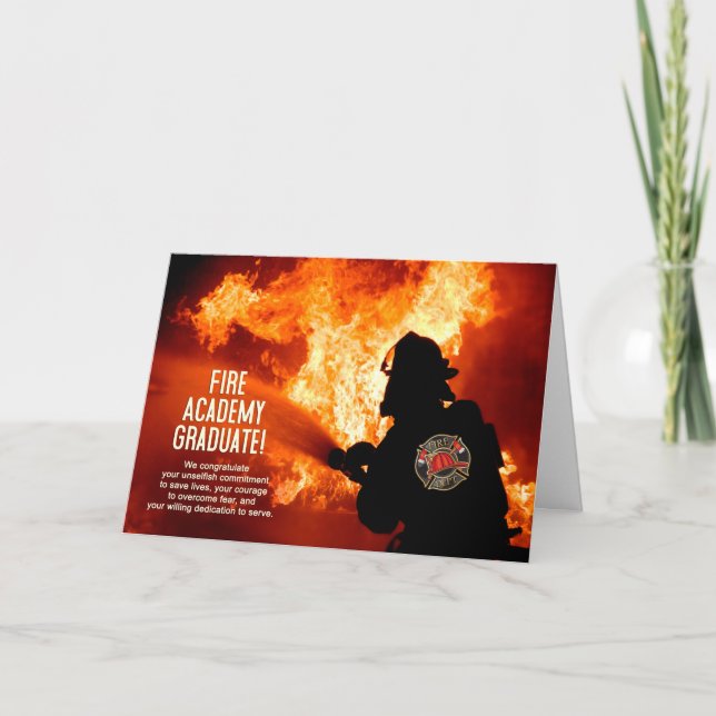 Fire Academy Graduate Congratulations Card (Front)