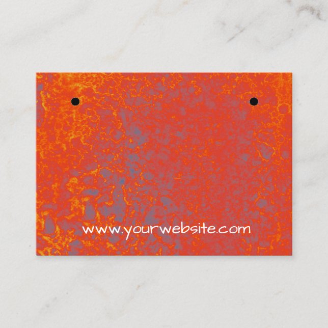 Fire Agate Earrings Display Card (Front)