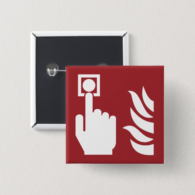 Fire Alarm Button Safety Sign (Front & Back)