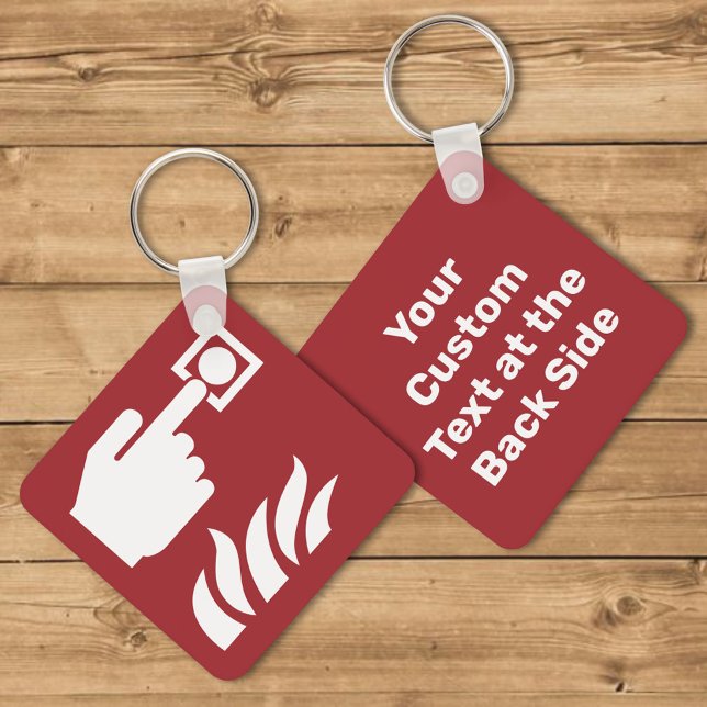 Fire Alarm Button Safety Sign Key Ring (Creator Uploaded)