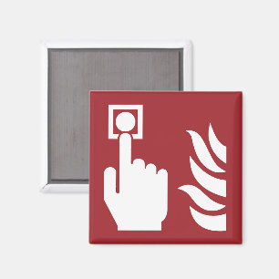 Fire Alarm Button Safety Sign Magnet