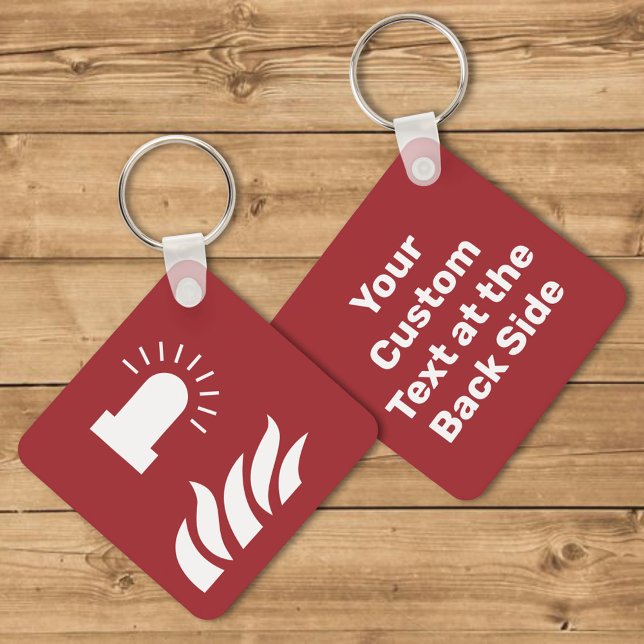 Fire Alarm Flashing Light Safety Sign Key Ring (Creator Uploaded)
