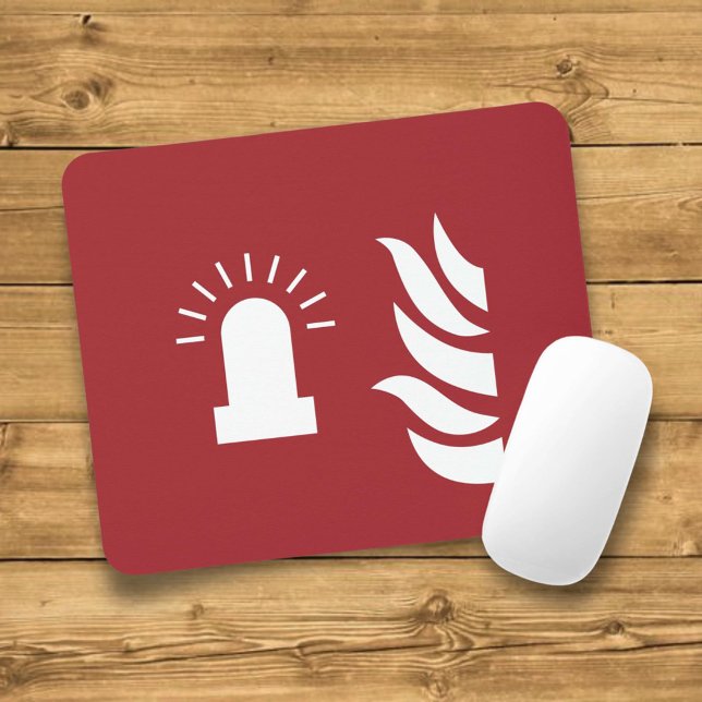 Fire Alarm Flashing Light Safety Sign Mouse Pad (Creator Uploaded)