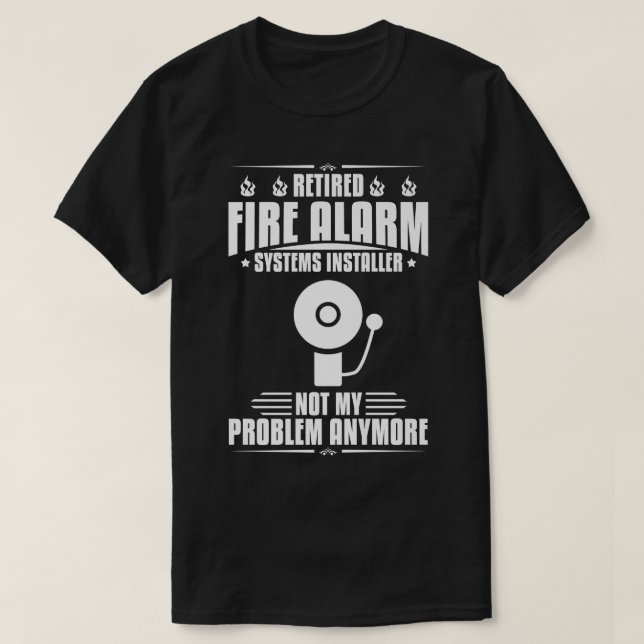 Fire Alarm Installer Systems Technician House Dete T-Shirt (Design Front)