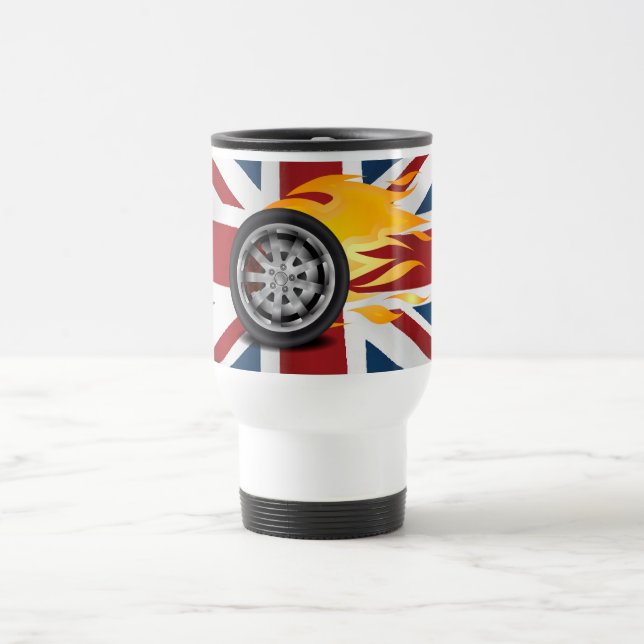 Fire, Alloy Great Britain Travel Mug (Center)