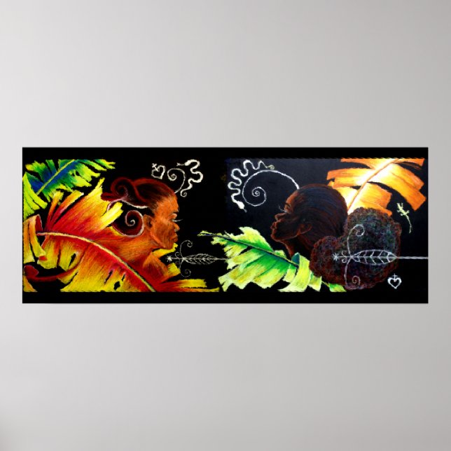 Fire and Bliss - Miami Glass Block Poster (Front)