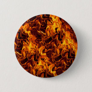 Fire and Flame Pattern 6 Cm Round Badge