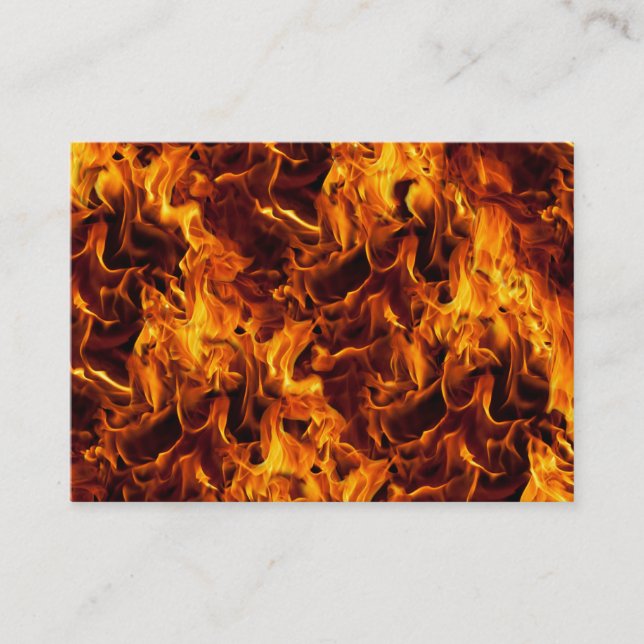 Fire and Flame Pattern Business Card (Front)