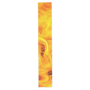 Fire And Flames Pattern Long Table Runner