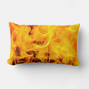 Fire And Flames Pattern Lumbar Cushion