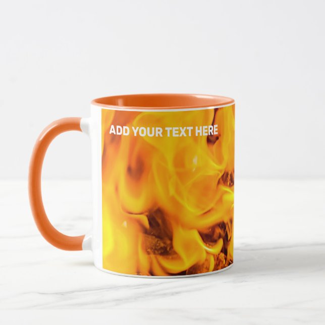 Fire And Flames Pattern Mug (Left)