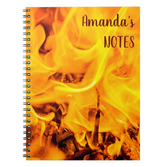 Fire And Flames Pattern Notebook (Front)