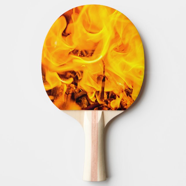 Fire And Flames Pattern Ping Pong Paddle (Front)