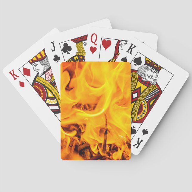 Fire And Flames Pattern Playing Cards (Back)