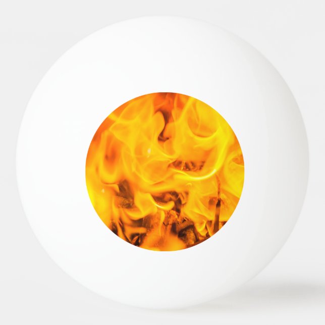 Fire and flames ping pong ball (Front)