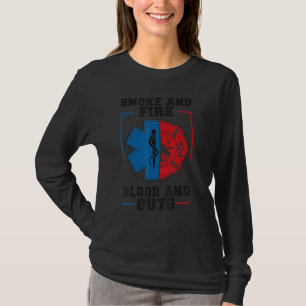 Fire And Guts Firefighter Emt Proud Emt Firefighte T-Shirt