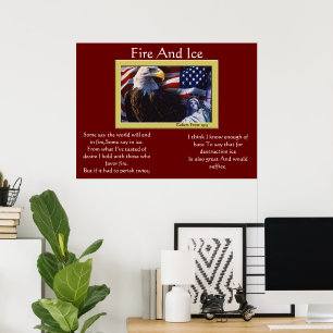 Fire And Ice Bald Eagle 4th Of July Posters