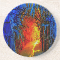 Fire and Ice Beautiful Artistic Blue, Orange, Red
