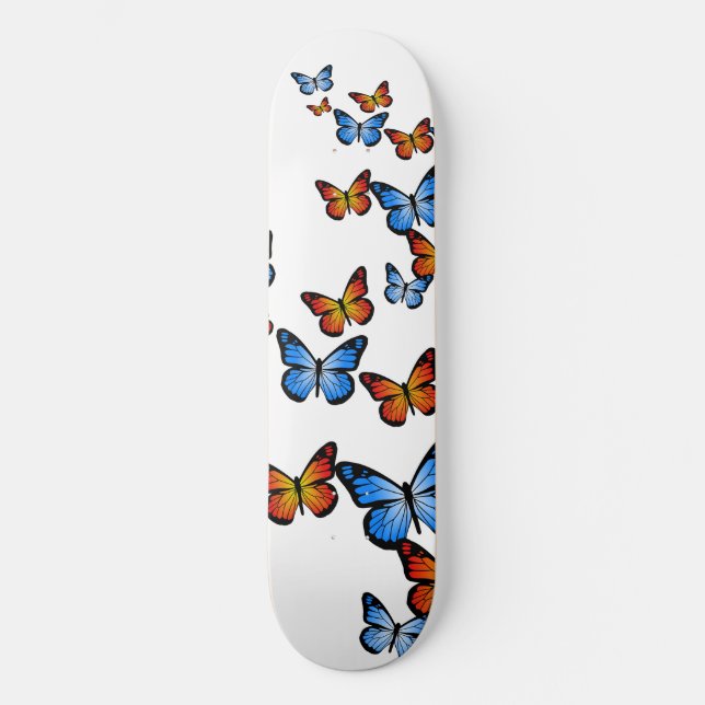 Fire and Ice Butterflies Skateboard (Front)