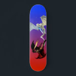 Fire and Ice Dragon Battle Flying Beast Skateboard<br><div class="desc">This design may be personalised by choosing the customise option to add text or make other changes. If this product has the option to transfer the design to another item, please make sure to adjust the design to fit if needed. Contact me at colorflowcreations@gmail.com if you wish to have this...</div>