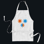 Fire and Ice Eight Point Stars Standard Apron<br><div class="desc">Cook in style with this fire and ice eight point star apron. The vibrant contrast of blue and orange elements creates a striking symmetrical starburst design that stands out in the kitchen or at the grill. This modern geometric apron is a perfect gift for chefs, bakers, or fans of abstract...</div>