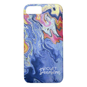 Fire and Ice Painted Monogram Case-Mate iPhone Case