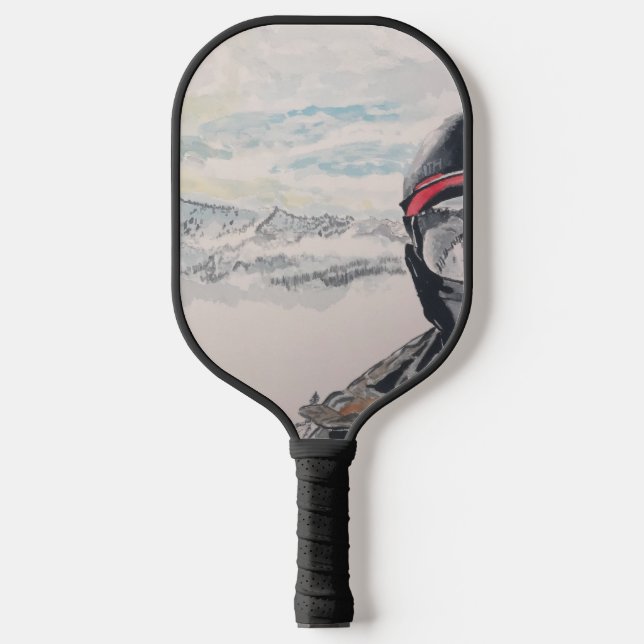 Fire and ice pickleball paddle (Front)