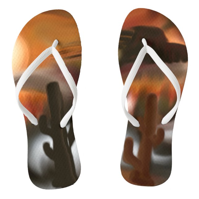 Fire and Ice Southwest Abstract Art Jandals (Footbed)