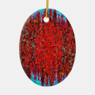 Fire and ice texture ceramic tree decoration