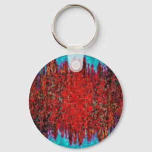 Fire and ice texture key ring