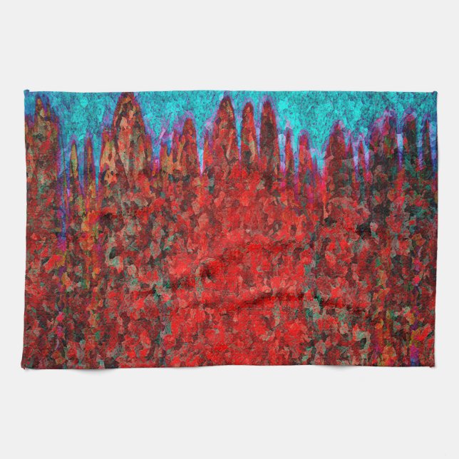Fire and ice texture tea towel (Horizontal)