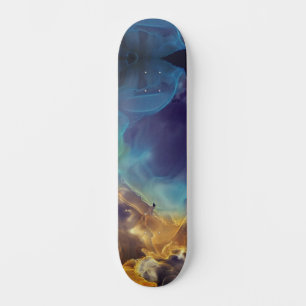 Fire and Ice The Lonely Abstract Nebula  Skateboard