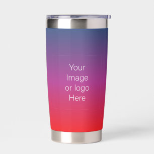Fire And Ice Traveller Gradient Personalise Insulated Tumbler