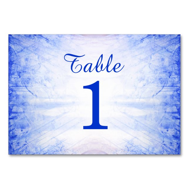 Fire and Ice Wedding Table Cards - Ice (Back)