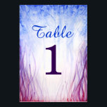 Fire and Ice Wedding Table Number Cards<br><div class="desc">Fire and Ice Wedding table number cards beautifully portray a classy hand painted watercolor illustration in warm,  red violet and icy blue tones to match your Fire and Ice themed wedding day perfectly! Each table card number is large and easy to read for attending guests. Table stands also available.</div>