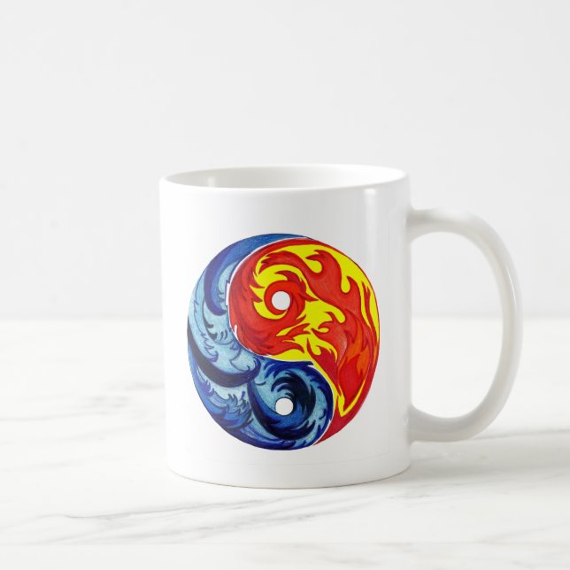 Fire and Ice Yin-Yang Coffee Mug (Right)