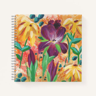 Fire and Iris spiral notebook