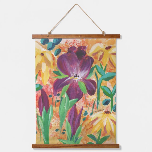 Fire and Iris wall hanging Hanging Tapestry (Front)