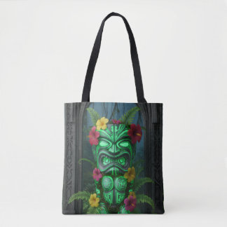 Fire and Land Tiki Tote Bag