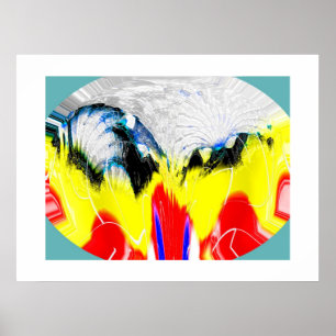 Fire and melting ice poster