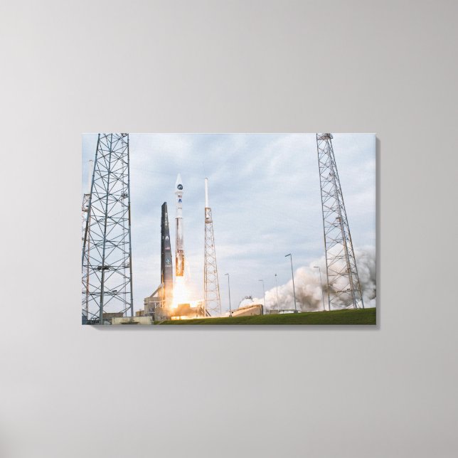 Fire and smoke signal the liftoff canvas print (Front)