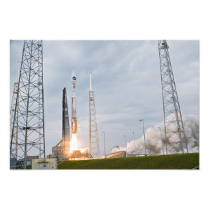 Fire and smoke signal the liftoff photo print