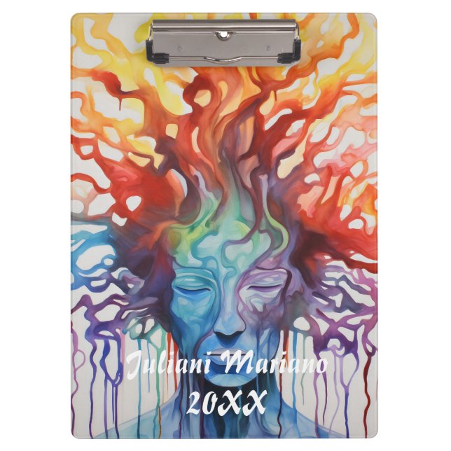 Fire And Water Custom name Clipboard (Front)