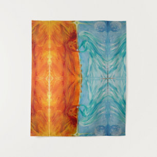 Fire and Water, Divine Masculine and Feminine Tapestry
