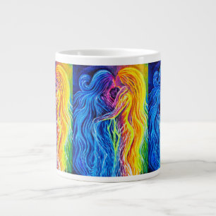 Fire and water large coffee mug
