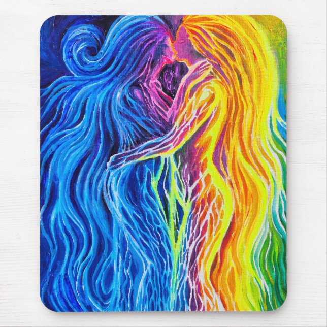 Fire and water mouse pad (Front)