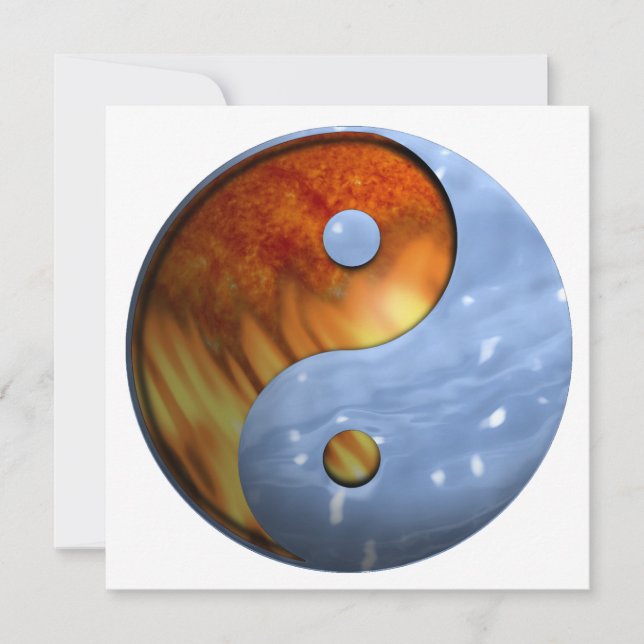 Fire and Water Yin and Yang Symbol (Front)