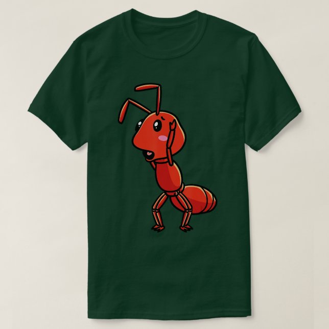 Fire Ant Red Ant Emoticon Boys Girls Kids Entomolo T-Shirt (Design Front)