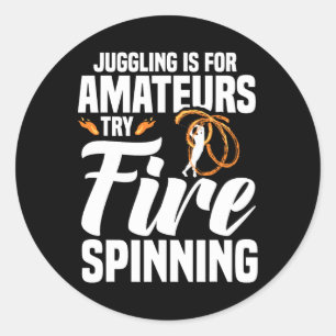 Fire Artist Fire Spinning Poi Fire Fire Spinner Classic Round Sticker